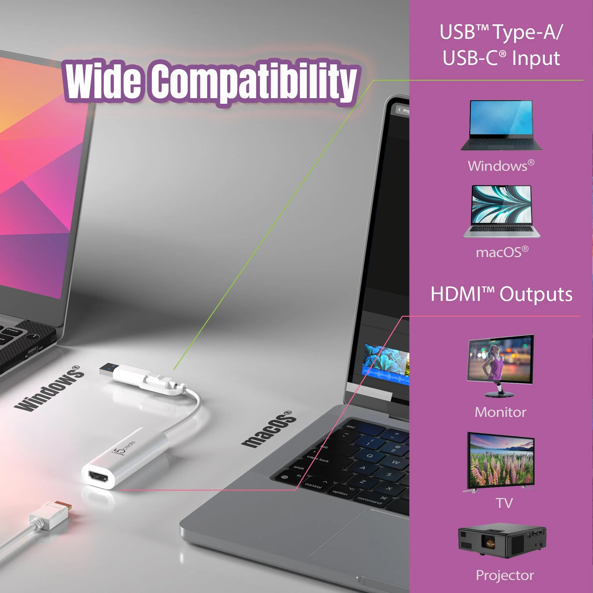 JCA254 USB™ to HDMI™ Multi-Monitor Adapter - Image 8