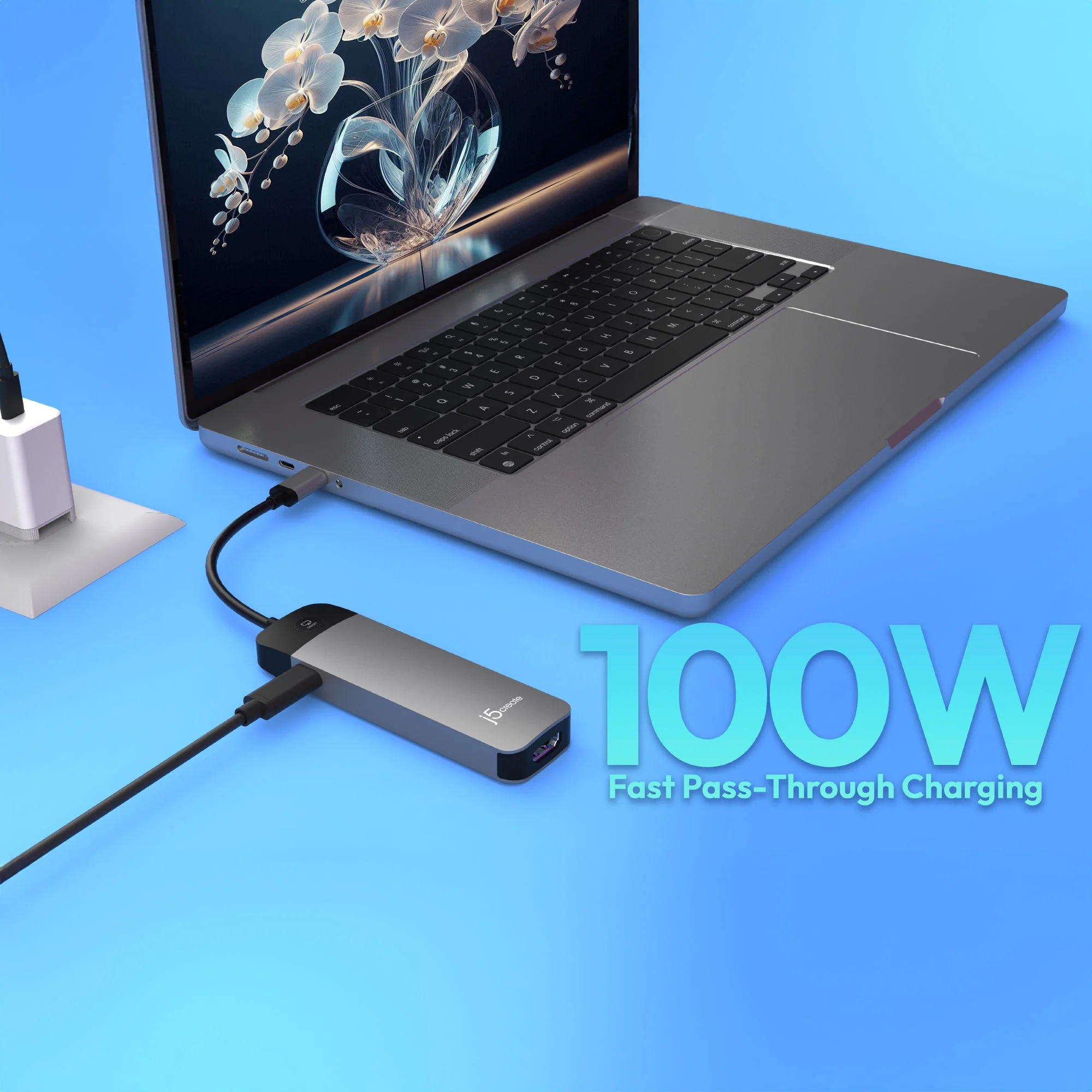 JCD3002 USB-C® 7-in-1 4K Multi-Port Hub with Screen-Off Control (PD) - Image 7