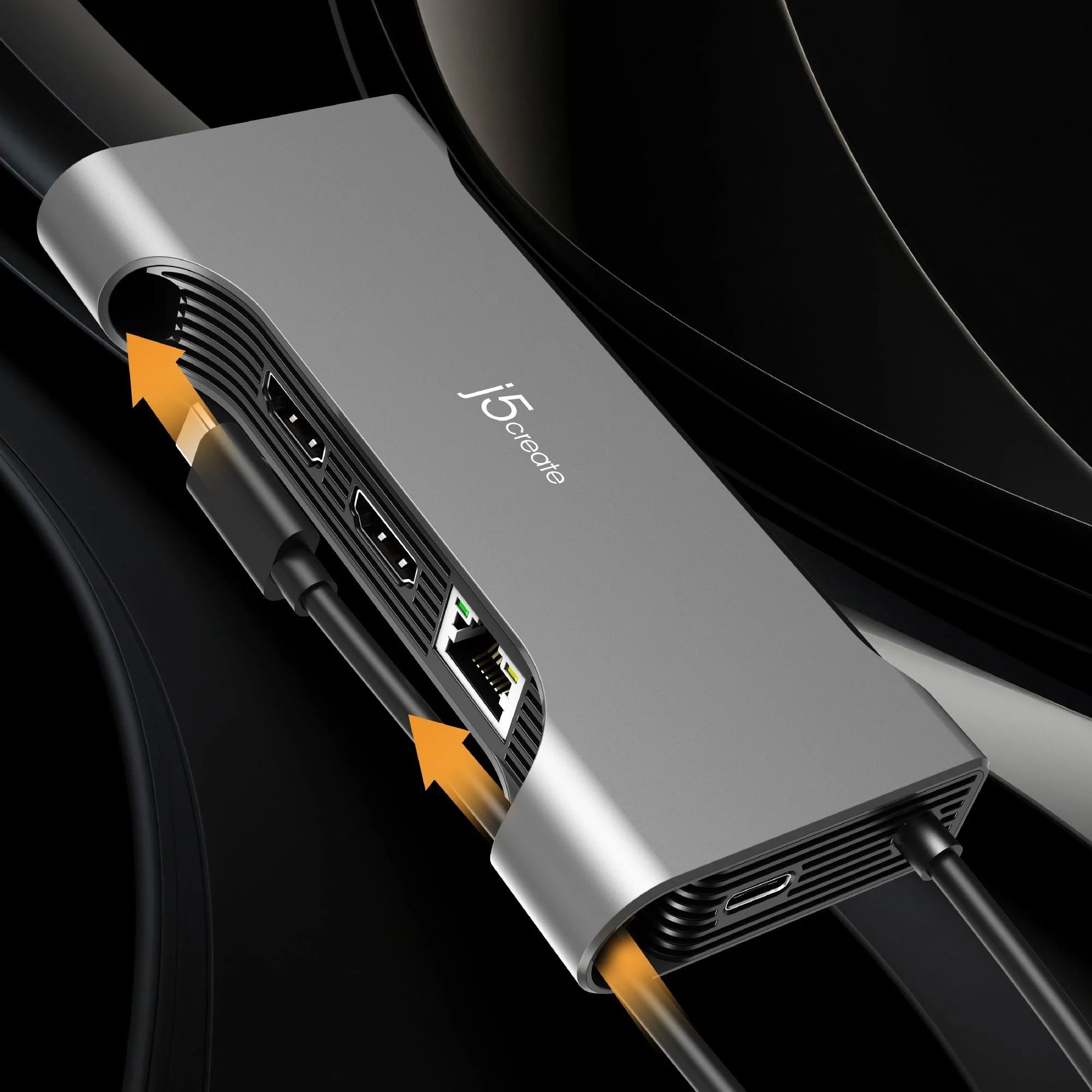 JCD367 Flexible Ports USB-C® Dual 4K60 HDMI™ Hub - Pro 12-in-1 - Image 11