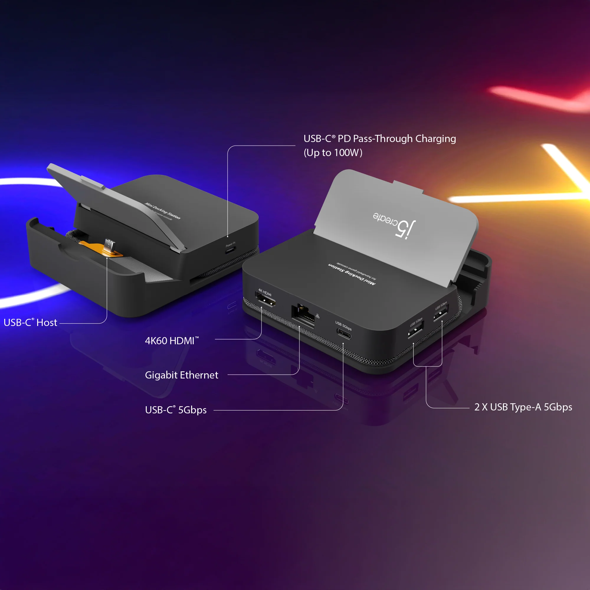 JCD624 Omni Side Dock for Nintendo Switch 2™ and Steam Deck™ - Image 10