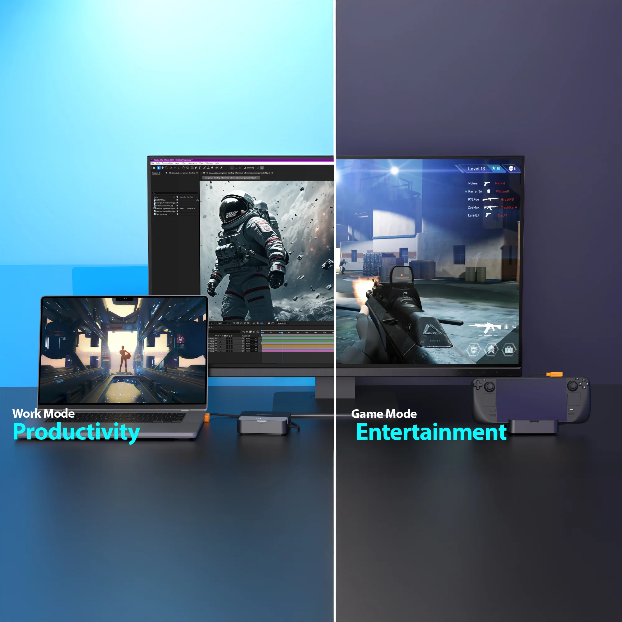 JCD624 Omni Side Dock for Nintendo Switch 2™ and Steam Deck™ - Image 16