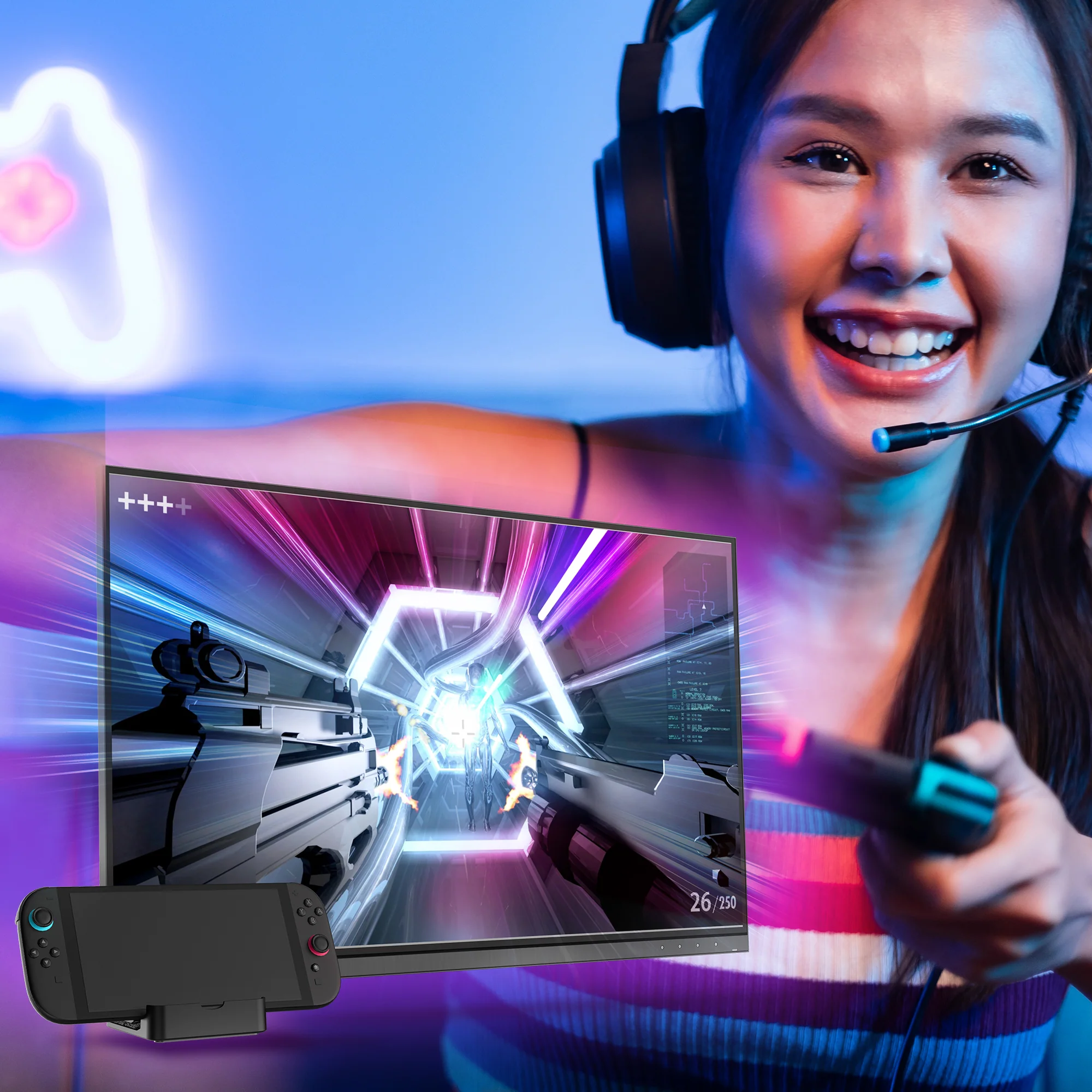 JCD624 Omni Side Dock for Nintendo Switch 2™ and Steam Deck™ - Image 8