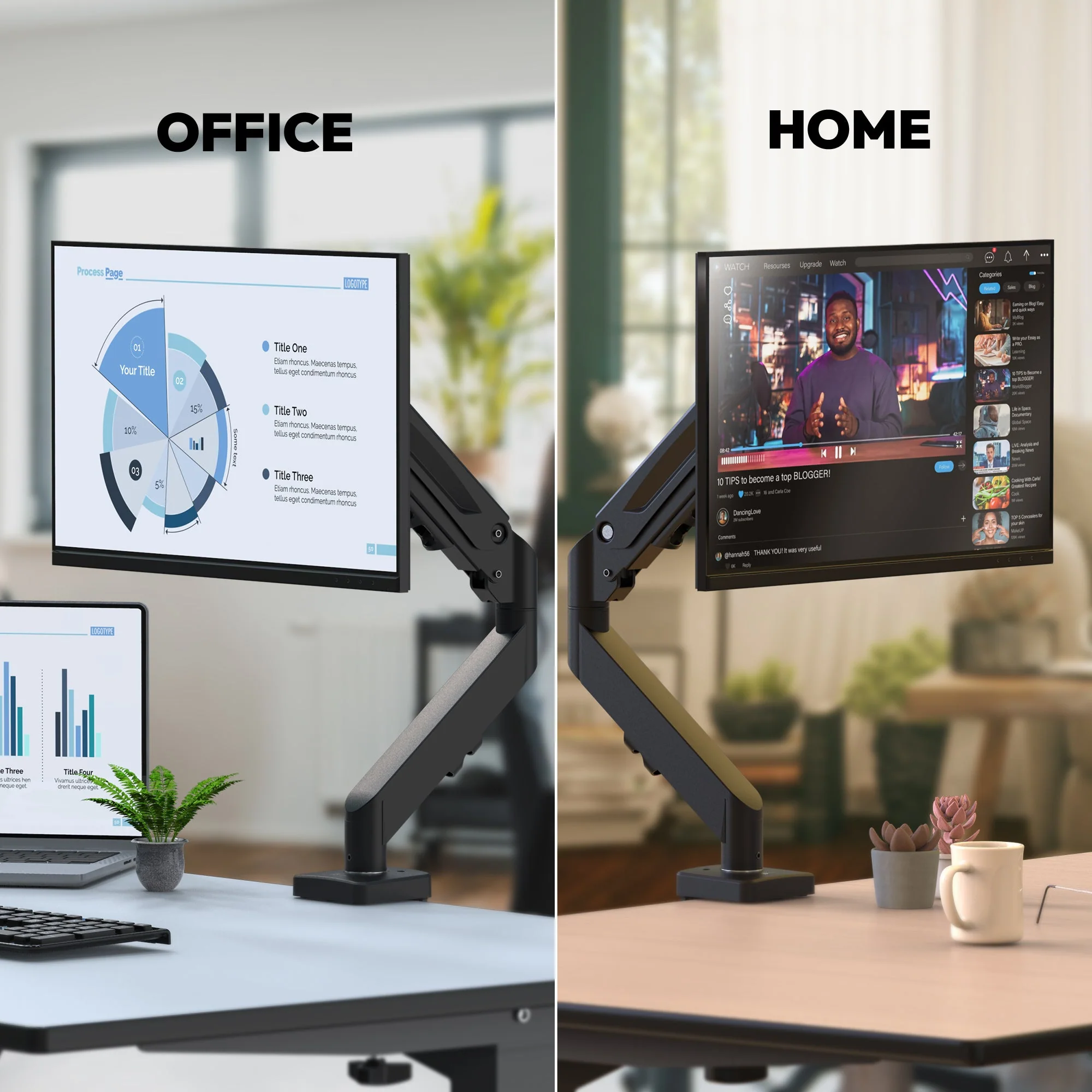 JTSA105 Ergonomic Monitor Mount - Image 11