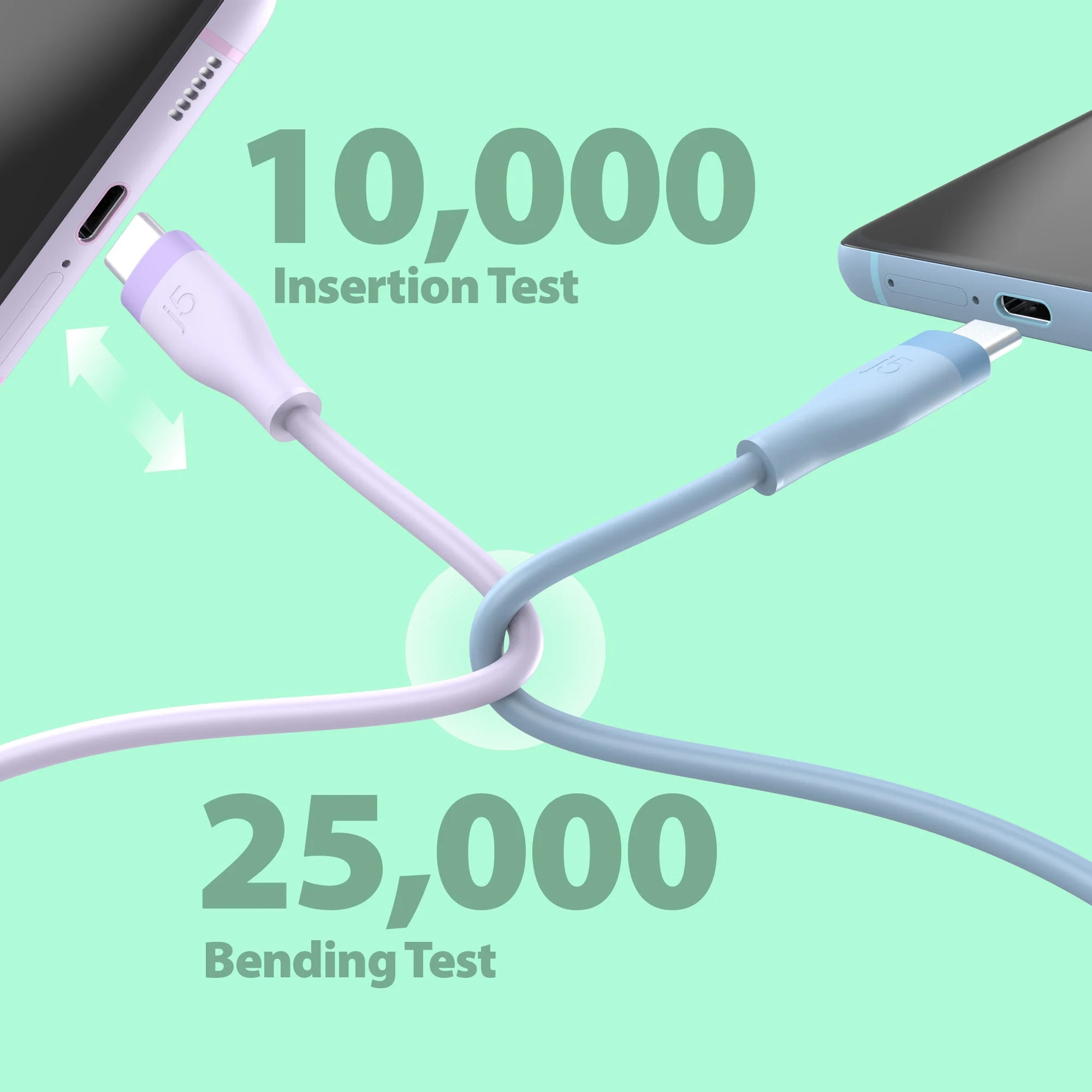 JUCX17 USB-C® 60W Liquid Silicone Fast Charging Cable - Image 11