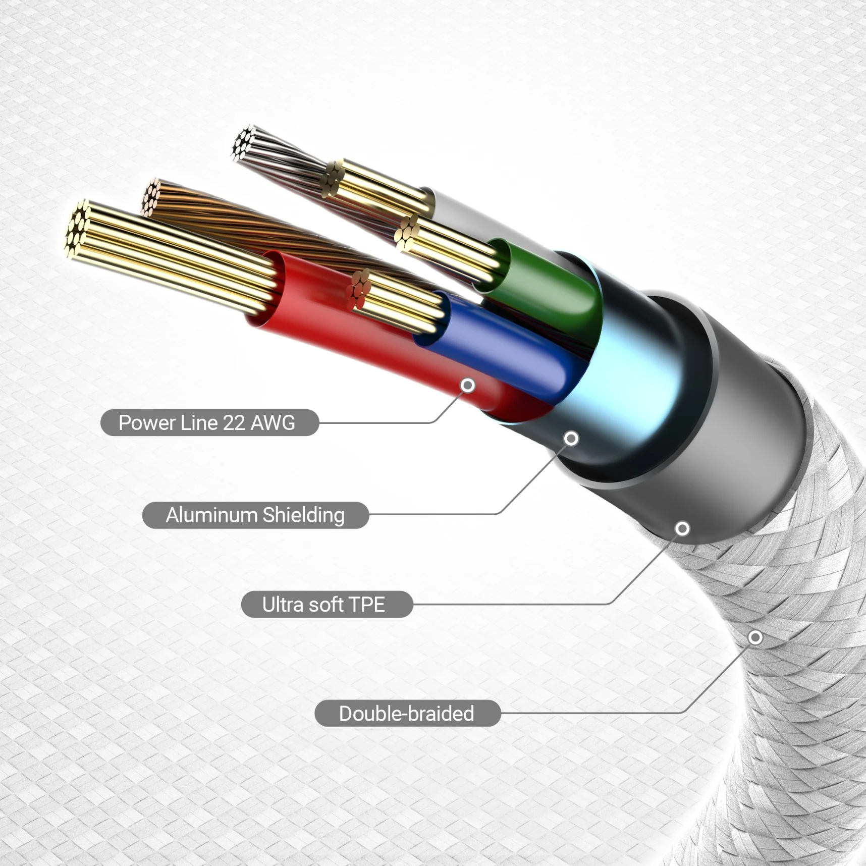 JUCX18L18 USB-C® 60W Ultra Soft Double-Braided Fast Charging Cable - Image 11