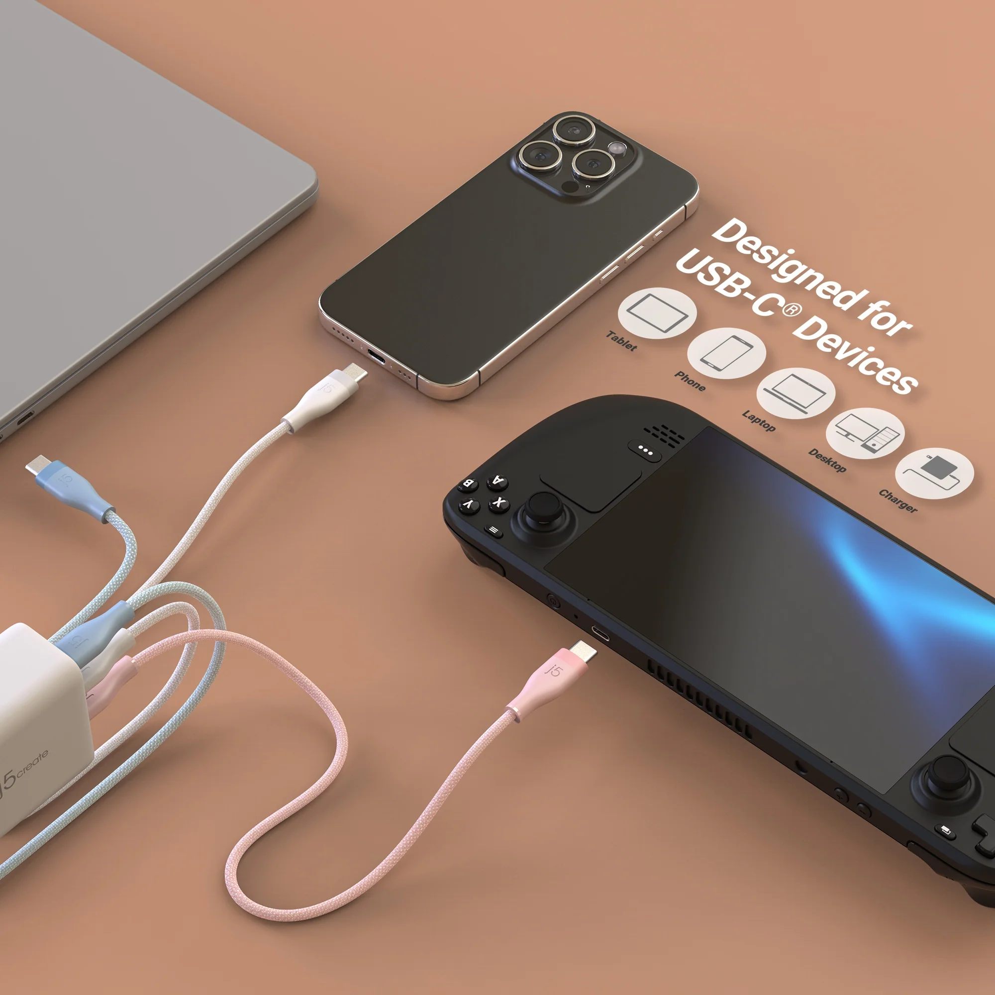 JUCX18L18 USB-C® 60W Ultra Soft Double-Braided Fast Charging Cable - Image 13