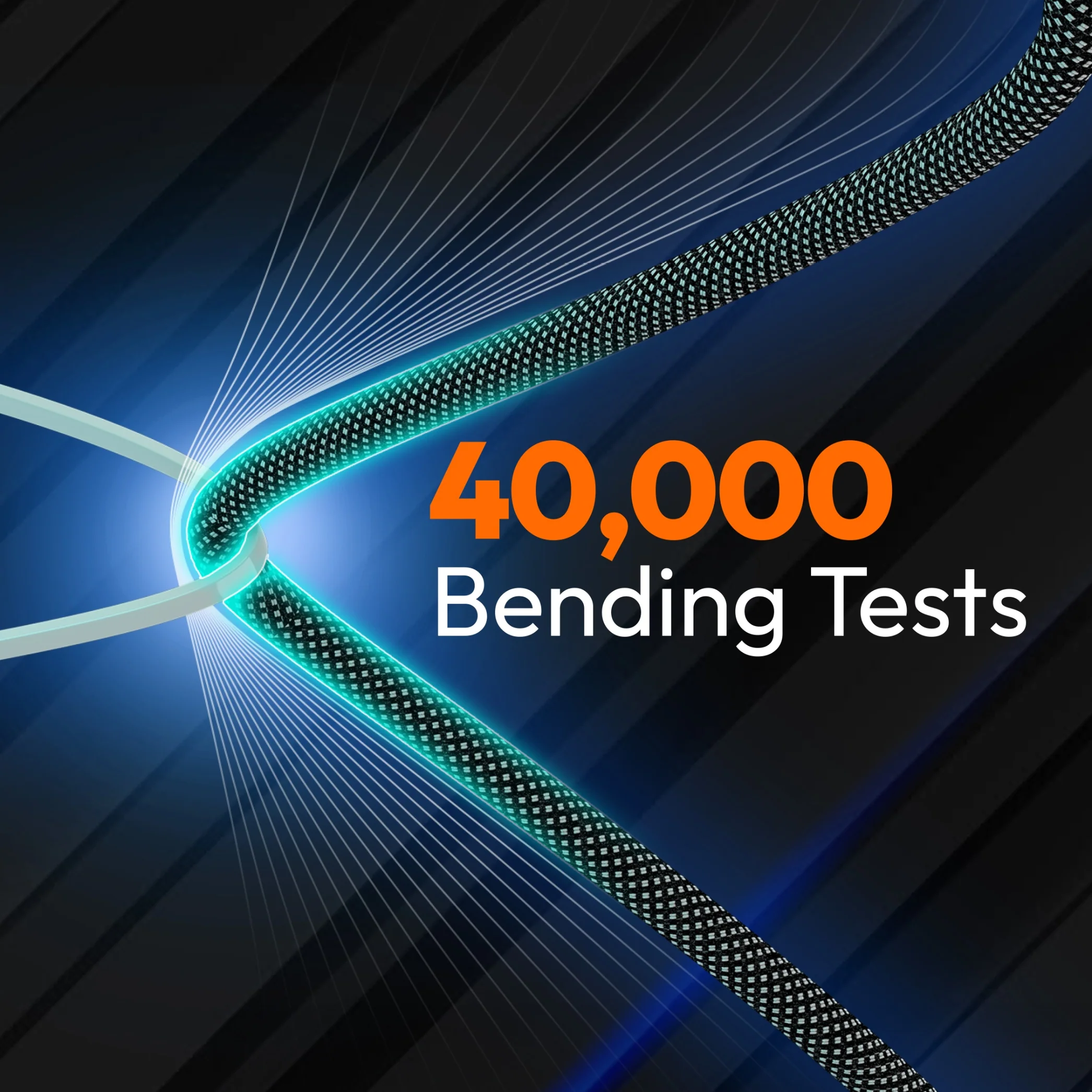 JUCX20L10 USB-C® 100W Ultra Soft Double-Braided Fast Charging Cable 3.3 FT - Image 5