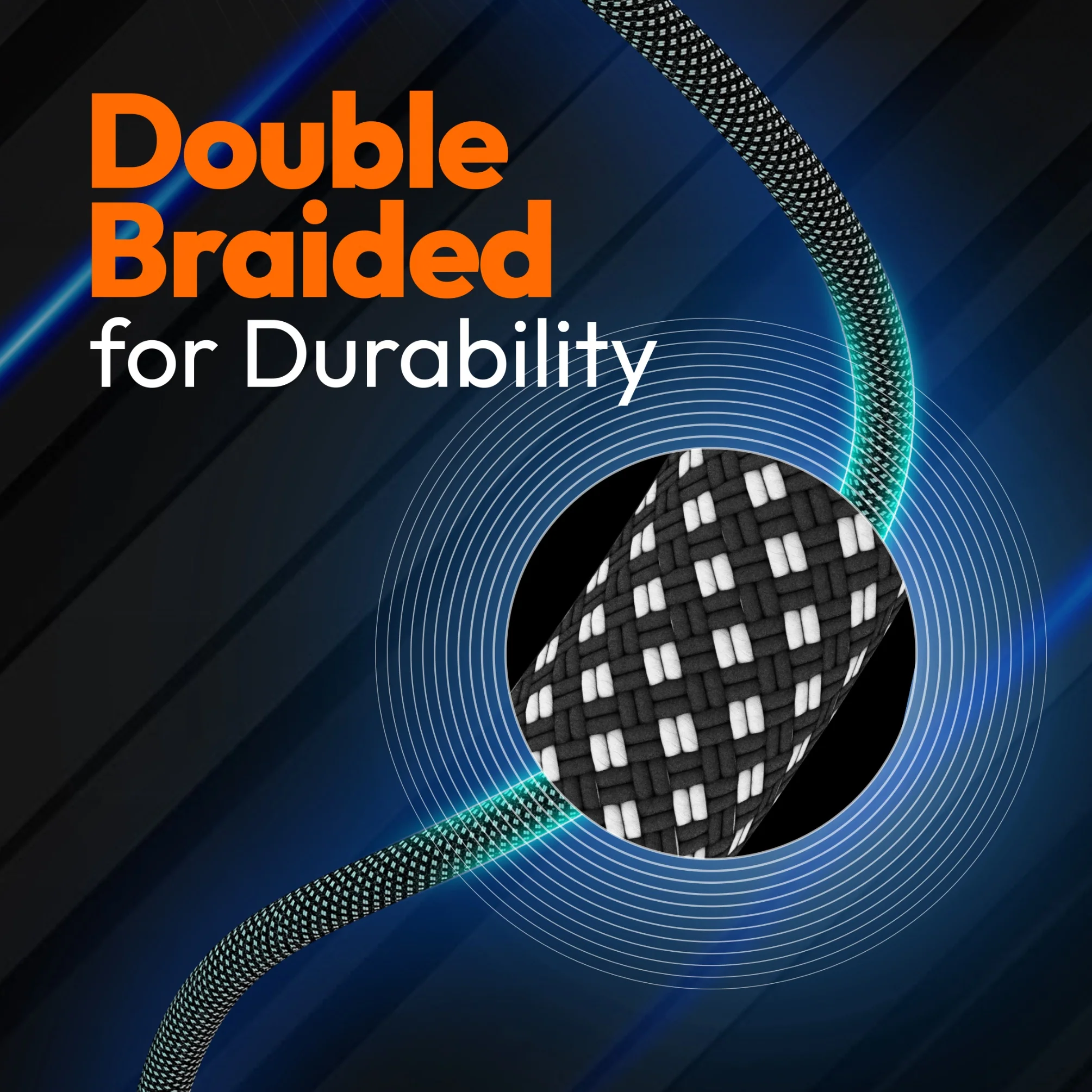 JUCX20L10 USB-C® 100W Ultra Soft Double-Braided Fast Charging Cable 3.3 FT - Image 6