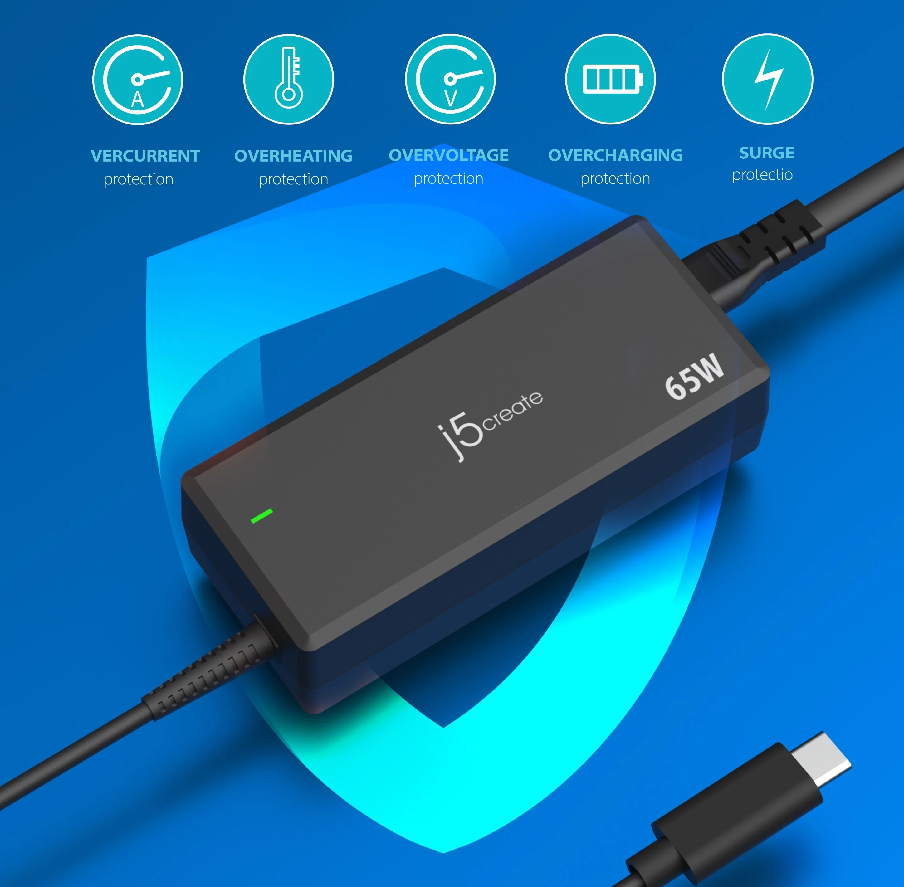 JUP1265 65W PD USB-C® Power Adapter - Image 6