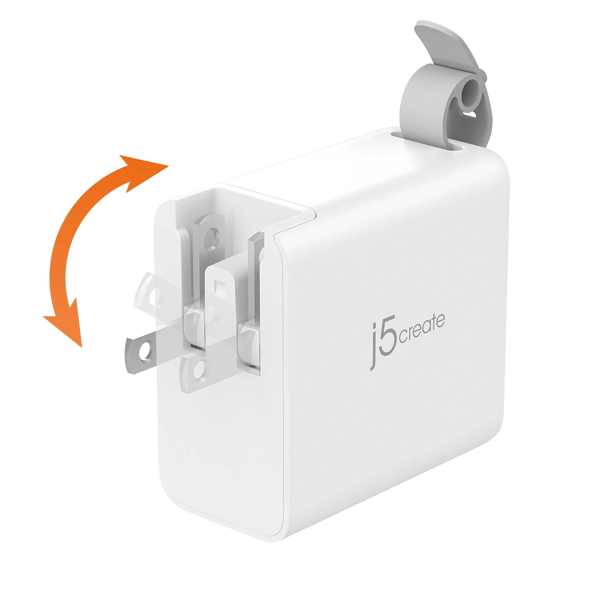 JUP3565V 65W GaN USB-C® 3-Port Travel Charger with changeable AC plugs - Image 12