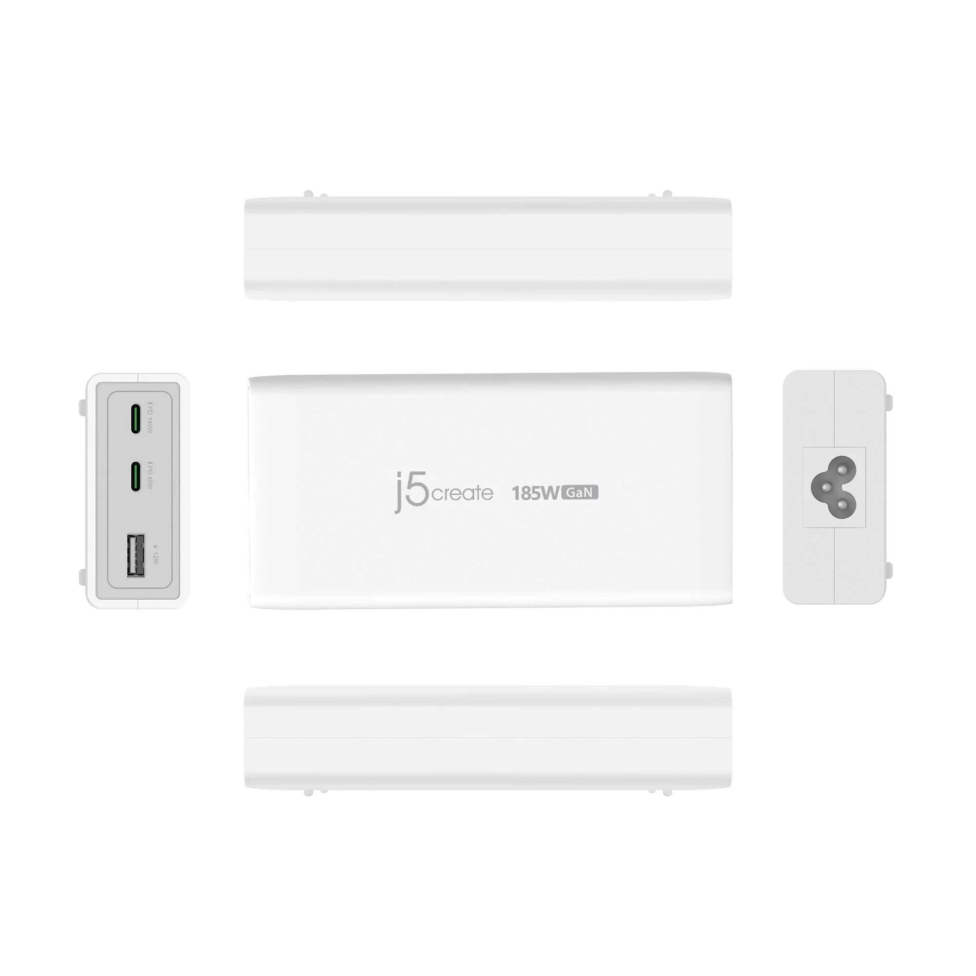 JUP37185W 185W GaN PD 3.1 USB-C® 3-Port Charger - Image 4