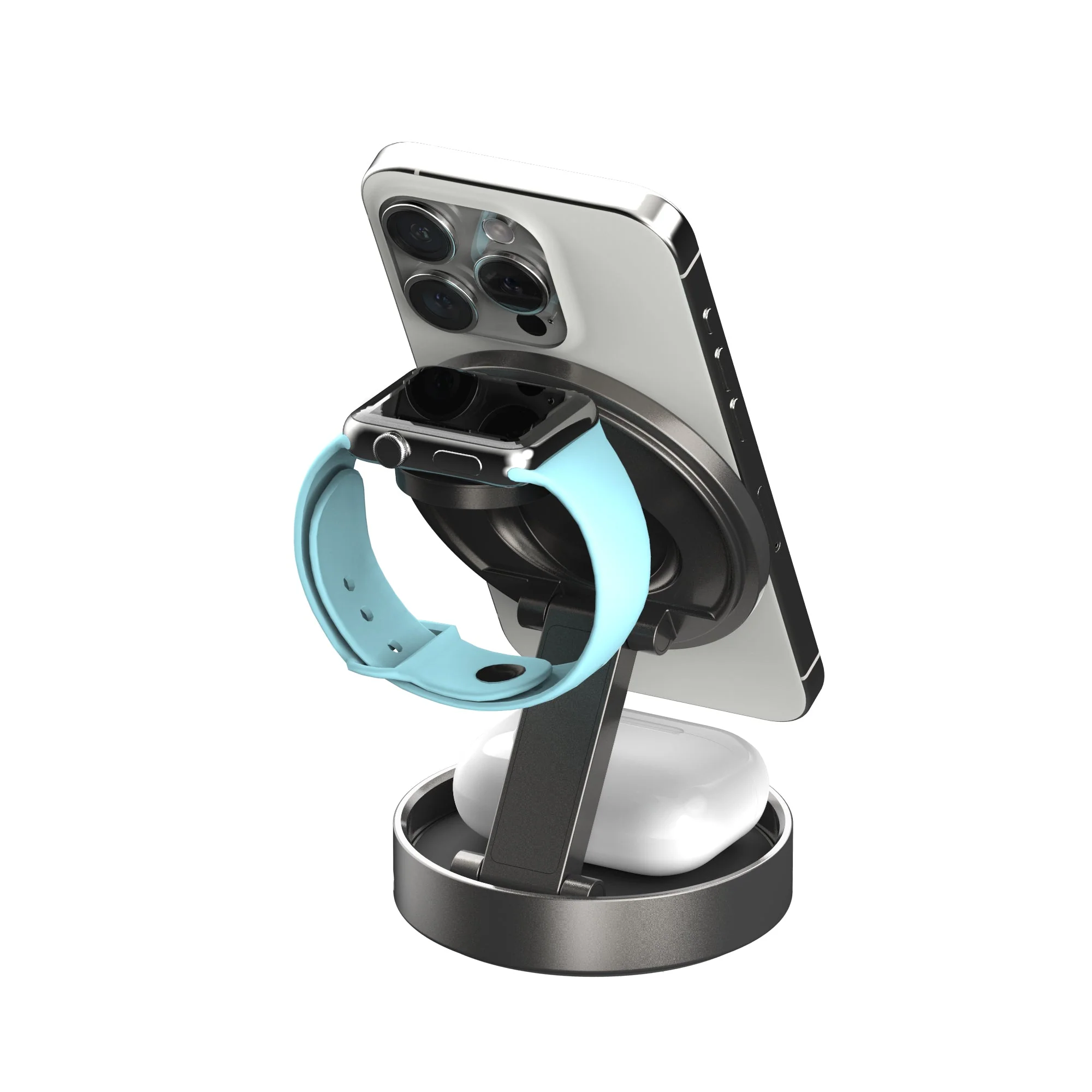 JUPW3515 Qi2™ 3-in-1 Magnetic Portable Wireless Charging Station - Image 3