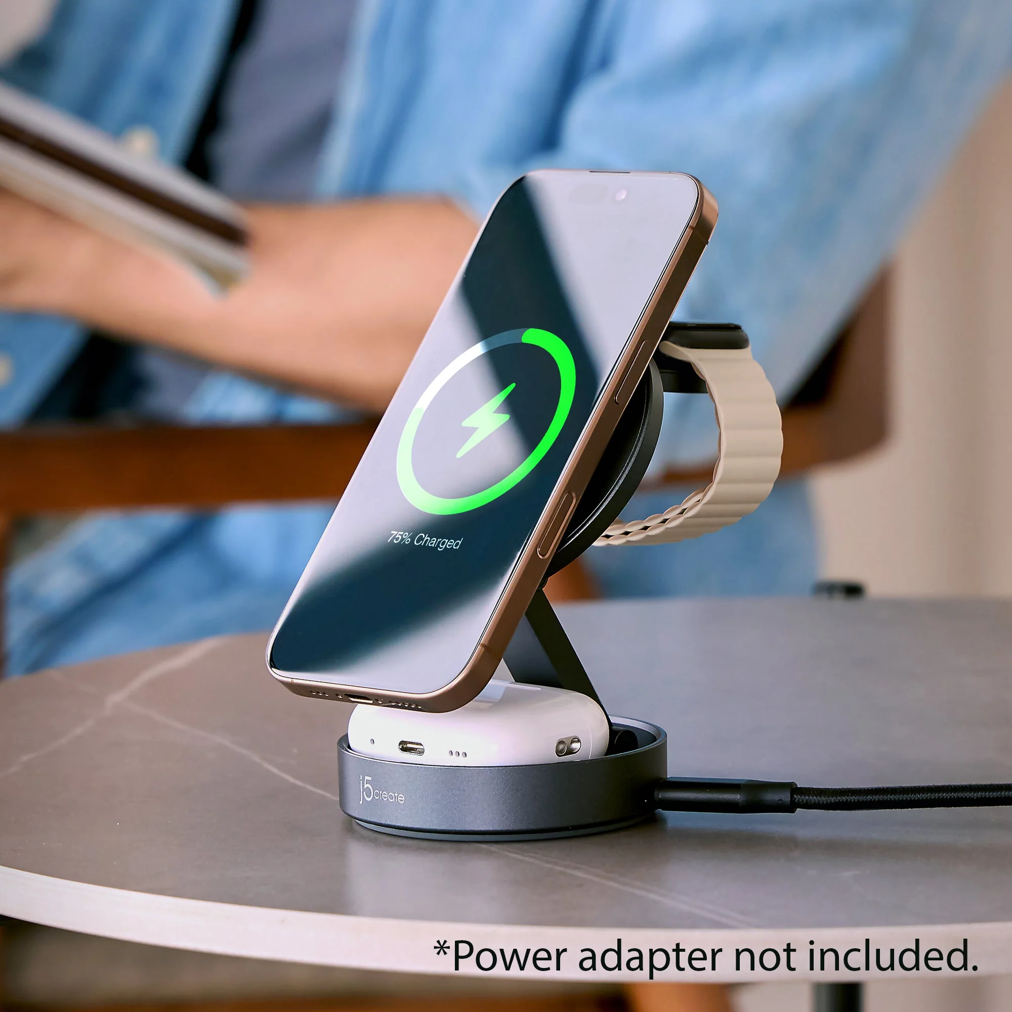 JUPW3515 Qi2™ 3-in-1 Magnetic Portable Wireless Charging Station - Image 6