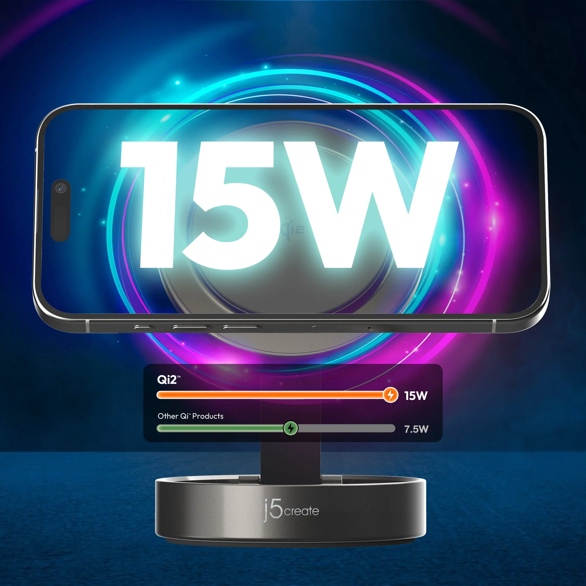 JUPW3515 Qi2™ 3-in-1 Magnetic Portable Wireless Charging Station - Image 7