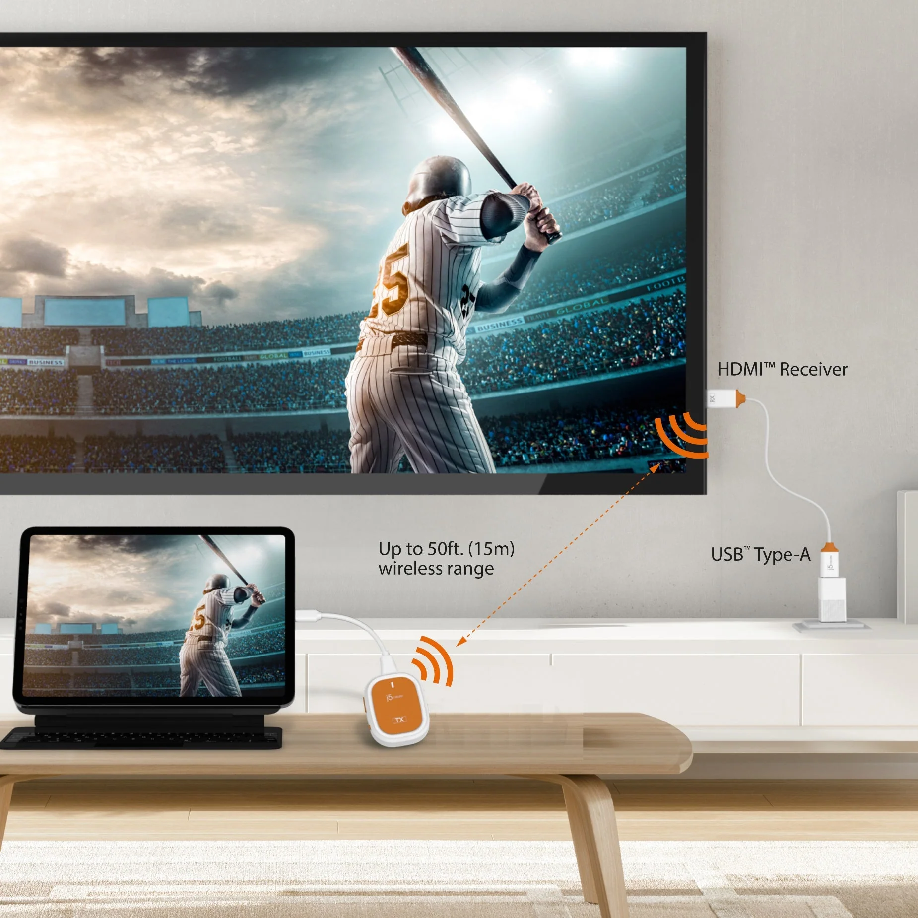 JVAW61 ScreenCast FHD USB-C® Wireless Display Extender - Image 4