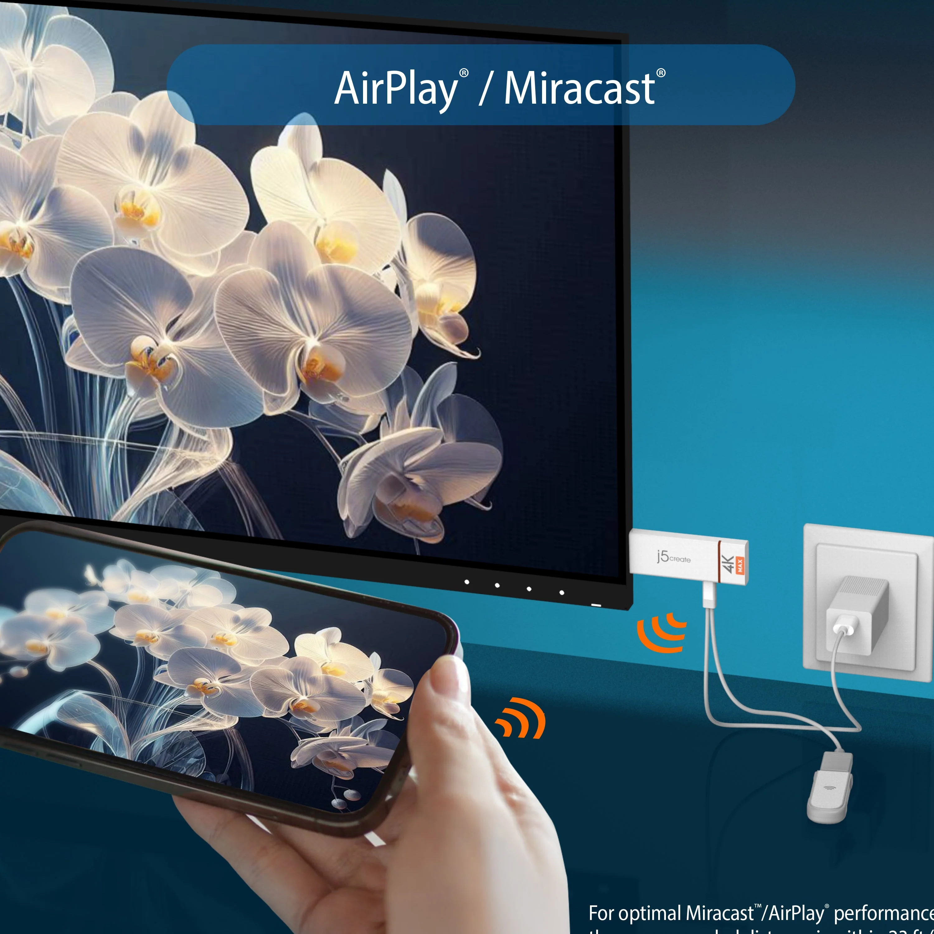 JVAW62T76MAX ScreenCast USB-C® Wireless Display Extender (with Antenna) - Image 5