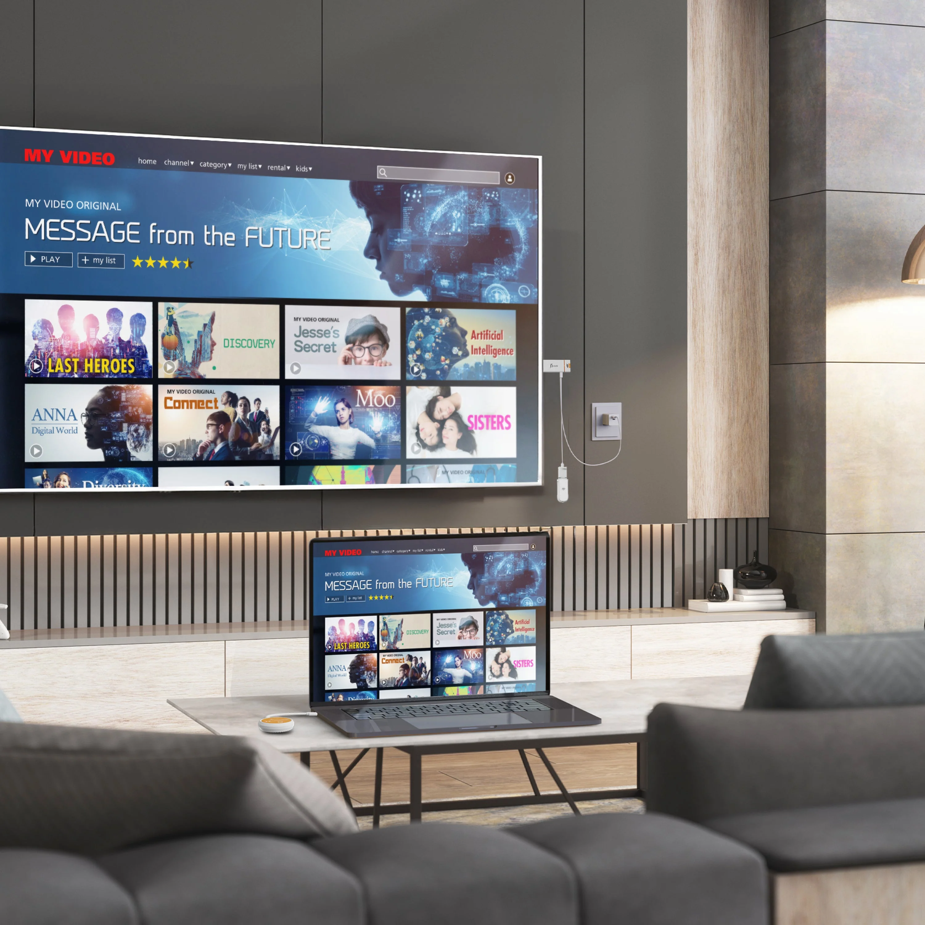 JVAW62T76MAX ScreenCast USB-C® Wireless Display Extender (with Antenna) - Image 7