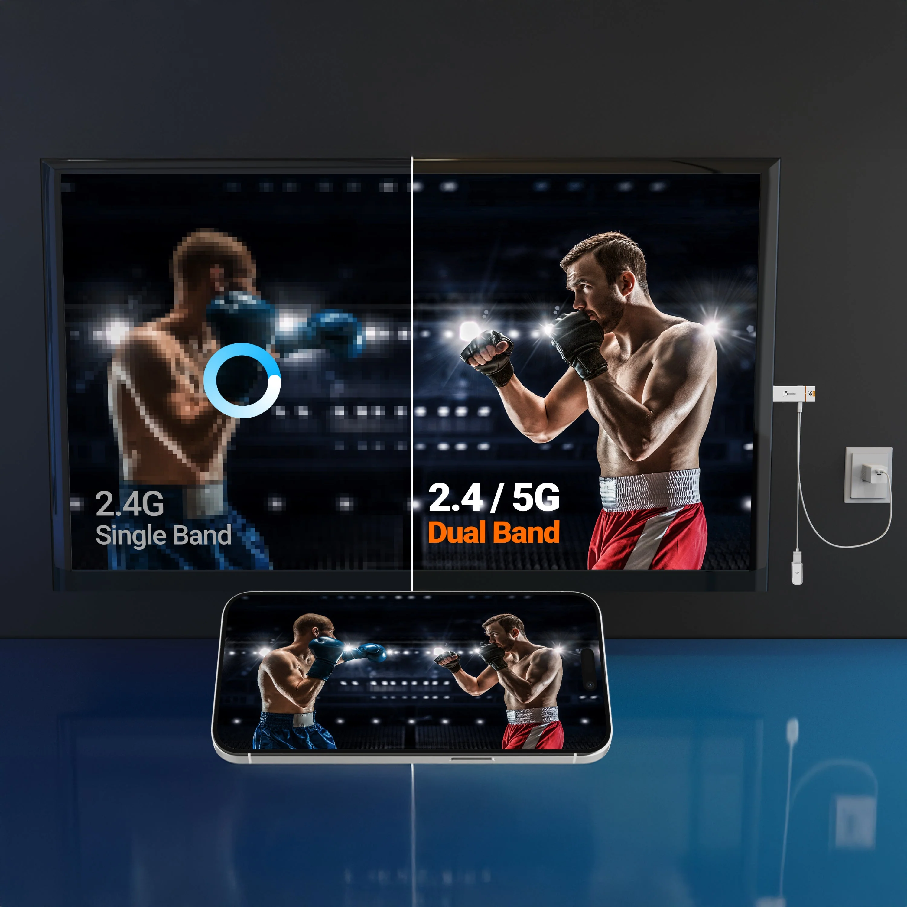 JVAW62T76MAX ScreenCast USB-C® Wireless Display Extender (with Antenna) - Image 8